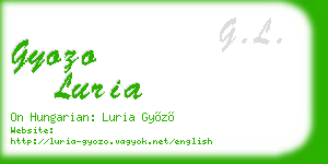 gyozo luria business card